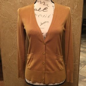 Banana Republic small mustard yellow cardigan